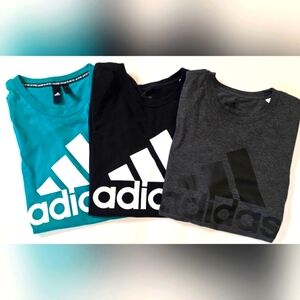 Adidas Teal, Black, and Gray T-Shirt  Trio BUNDLE!!!